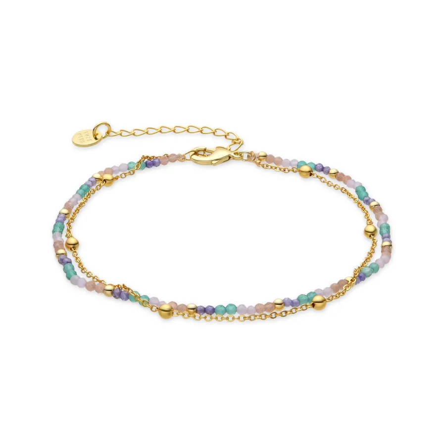 Pulsera con Cristal Multicolor acabado oro 18K - Miwa