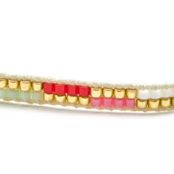 Pulsera con Cristal Negro acabado oro 18k - Anlako