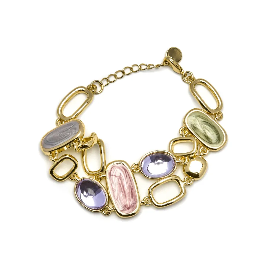 Pulsera con Lacado Multicolor acabado oro 18k - Laido