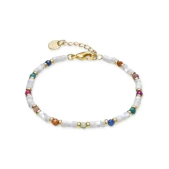 Pulsera con Madreperla Blanca acabado oro 18k - Xolau
