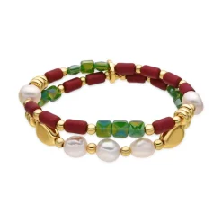 Pulsera con Perla Blanca acabado oro 18k - Kany