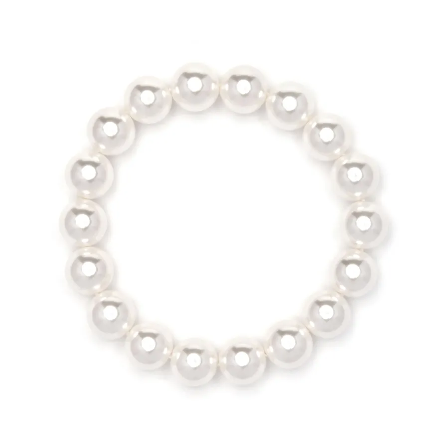 Pulsera con Perla Blanca acabado oro 18k - Anrae