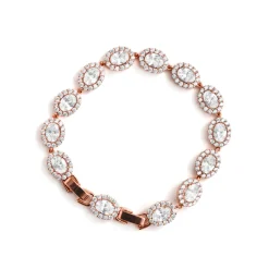 Pulsera de Circonita Brillante acabado en oro rosa de 18k - Zarane