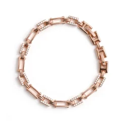 Pulsera de Circonita Brillante acabado en oro rosa de 18k - Elki