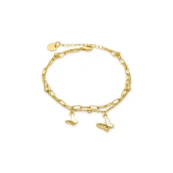 Pulsera de Circonita Brillante acabada en oro amarillo de 18K - Tiek