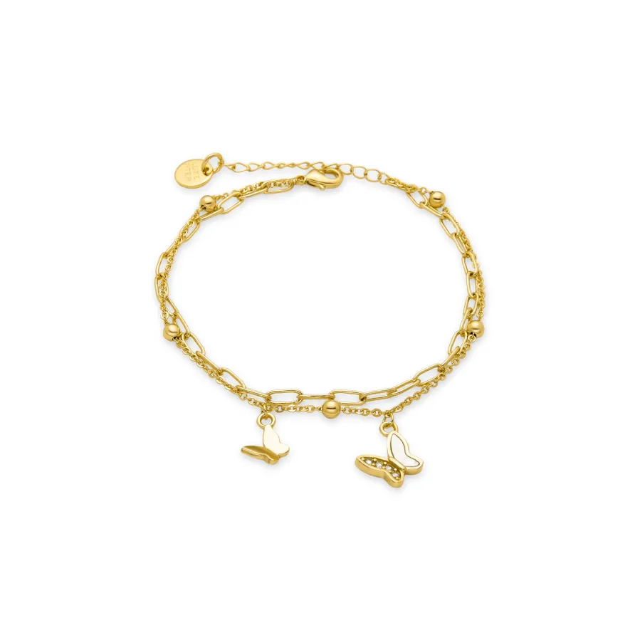 Pulsera de Circonita Brillante acabada en oro amarillo de 18K - Tiek