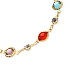 Pulsera de Circonita Multicolor acabado en oro amarillo de 18k - Akas