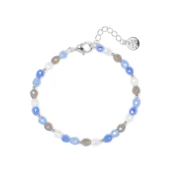 Pulsera de Cristal Azul acabado en rodio - Likdu