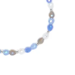 Pulsera de Cristal Azul acabado en rodio - Likdu