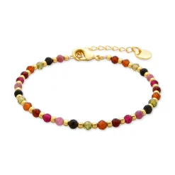 Pulsera de Cristal Multicolor acabada en oro amarillo 18K - Irfoa