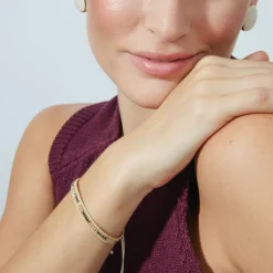 Pulsera de Cristal Multicolor acabada en oro amarillo 18K - Emeri