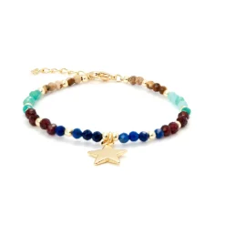 Pulsera de Cristal Multicolor acabada en oro amarillo 18K - Nerald