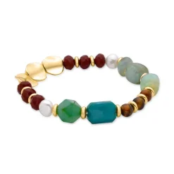 Pulsera de Cristal Multicolor acabada en oro amarillo 18K - Miyou