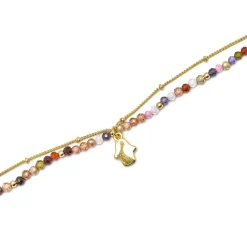 Pulsera de Cristal Multicolor acabada en oro amarillo 18K - Raxsu