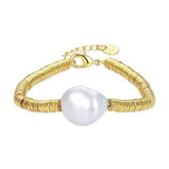 Pulsera de Hematite Dorado acabada en oro amarillo 18K - Siever