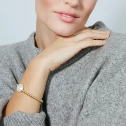Pulsera de Hematite Dorado acabada en oro amarillo 18K - Siever