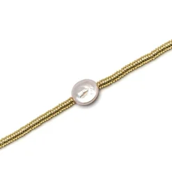 Pulsera de Hematite Dorado acabada en oro amarillo 18K - Siever