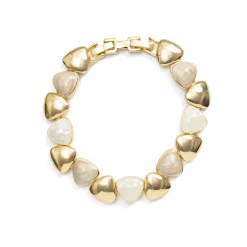 Pulsera de Madreperla Blanca acabado en oro amarillo de 18k - Riub