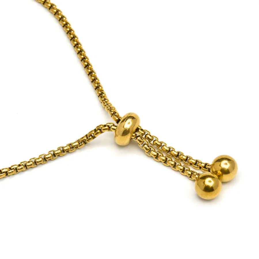 Pulsera de Madreperla Blanca acabada en oro amarillo 18K - Alphabet