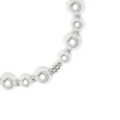 Pulsera de Perla Blanca acabado en rodio - Akio