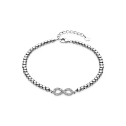Pulsera de Plata de Ley 925 y Circonita Brillante acabada en rodio - Krom