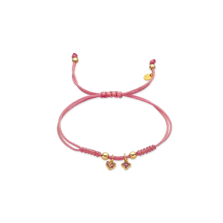 Pulsera de Plata de Ley 925 y Circonita Multicolor acabado en oro amarillo de 18k - Biaja