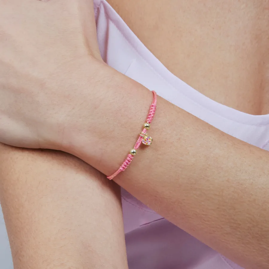 Pulsera de Plata de Ley 925 y Circonita Multicolor acabado en oro amarillo de 18k - Biaja