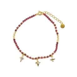 Pulsera de Plata de Ley 925 y Circonita Brillante acabado oro 18k - Paila