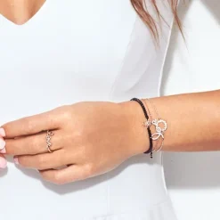 Pulsera de Plata de Ley 925 con Circonita Brillante acabada en rodio - Thilak