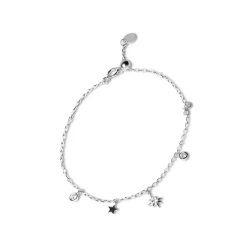 Pulsera de Plata de Ley 925 con Circonita Brillante acabada en rodio - Oyazia