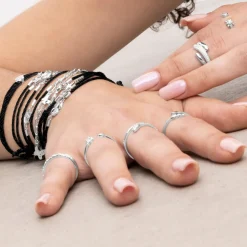 Pulsera de Plata de Ley 925 y Circonita Brillante acabada en rodio - Hudap