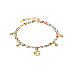 Pulsera de Plata de Ley 925 y Lacado Multicolor acabado oro amarillo de 18k - Ximue