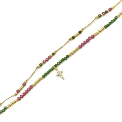 Pulsera de Plata de Ley 925 y Circonita Brillante acabado oro 18k - Mipur