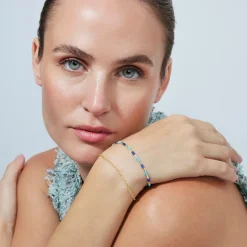 Pulsera de Plata de Ley 925 acabado en oro amarillo de 18k - Chokki