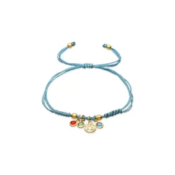 Pulsera de Plata de Ley 925 y Circonita Multicolor acabado oro amarillo de 18k - Balal