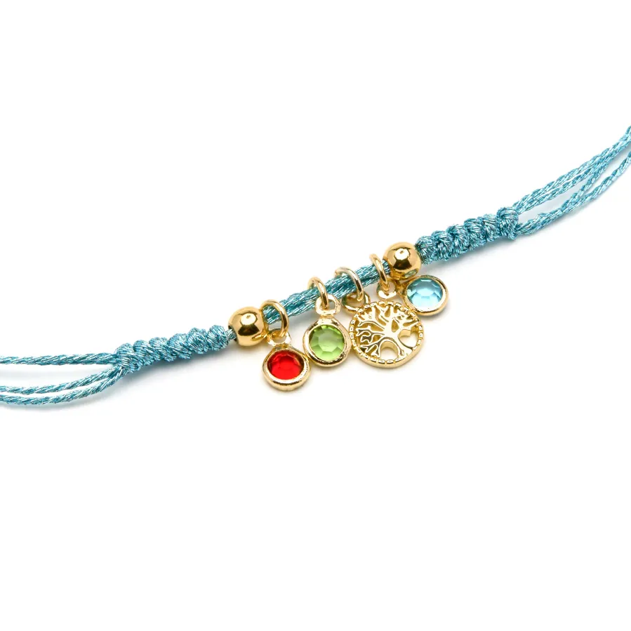 Pulsera de Plata de Ley 925 y Circonita Multicolor acabado oro amarillo de 18k - Balal
