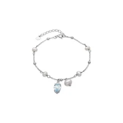 Pulsera de Plata de Ley 925 y Circonita Brillante acabado rodio - Lebao