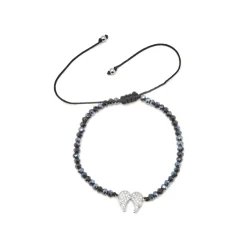 Pulsera de Plata de Ley 925 con Circonita Brillante acabada en rodio - Pureza
