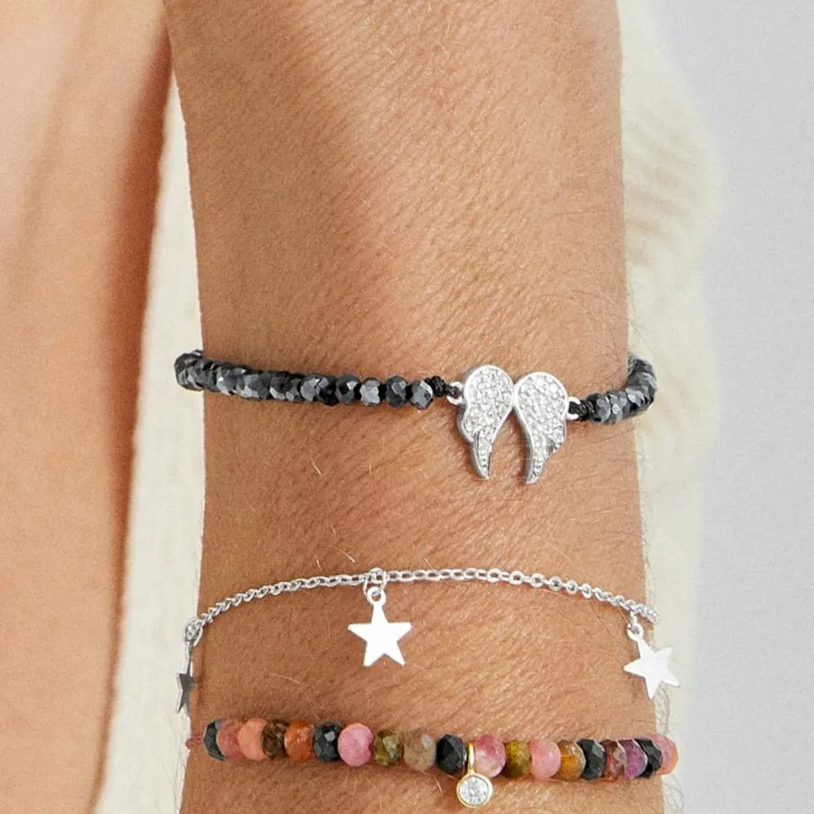 Pulsera de Plata de Ley 925 con Circonita Brillante acabada en rodio - Pureza