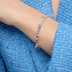 Pulsera de Plata de Ley 925 y Cristal Multicolor acabado rodio - Muza