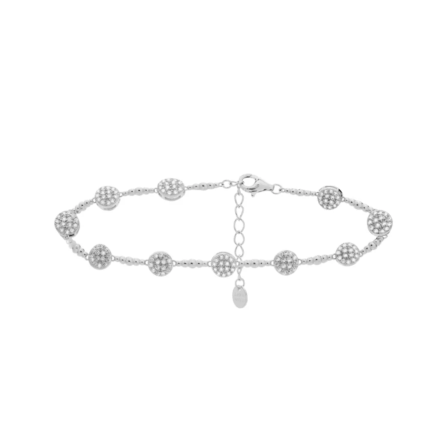 Pulsera de Plata de Ley 925 con Circonita Brillante acabada en rodio - Inajwa