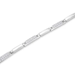Pulsera de Plata de Ley 925 con Circonita Brillante acabada en rodio - Kinusi