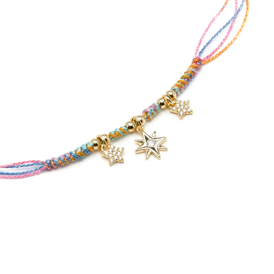 Pulsera de Plata de Ley 925 y Circonita Brillante acabado oro amarillo de 18k - Meril