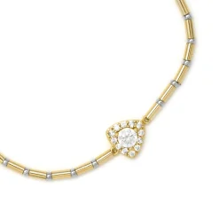 Pulsera de Plata de Ley 925 y Circonita Brillante acabado en oro amarillo 18k - Aldra