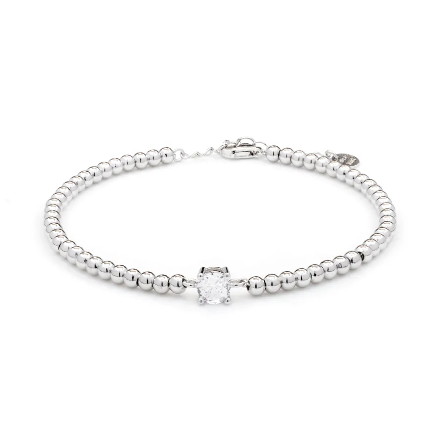 Pulsera de Plata de Ley 925 con Circonita Brillante acabada en rodio - Ruza