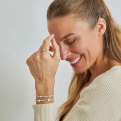 Pulsera de Plata de Ley 925 con Circonita Brillante acabada en rodio - Dader