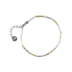Pulsera de plata de ley 925 con Circonita Brillante acabada en oro amarillo 18K - Kishan