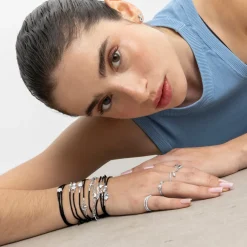 Pulsera de Plata de Ley 925 y Circonita Brillante acabada en rodio - Zudis