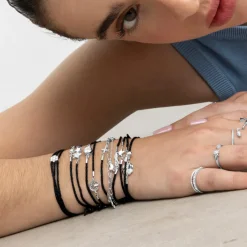 Pulsera de Plata de Ley 925 y Circonita Brillante acabada en rodio - Zudis