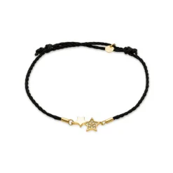 Pulsera de Plata de Ley 925 y Circonita Brillante acabada en oro amarillo 18K - Hudap